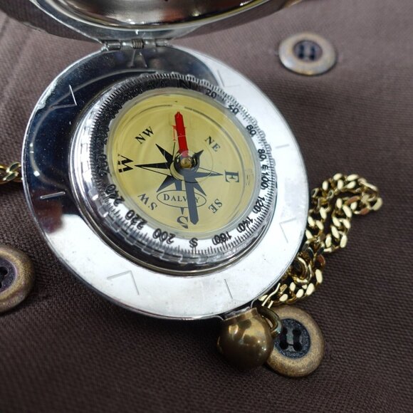 Frontier Classics Vest XL Brown VTG DALVEY Compass Western Cowboy Safari Hunting - Picture 4 of 16